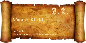 Németh Kitti névjegykártya